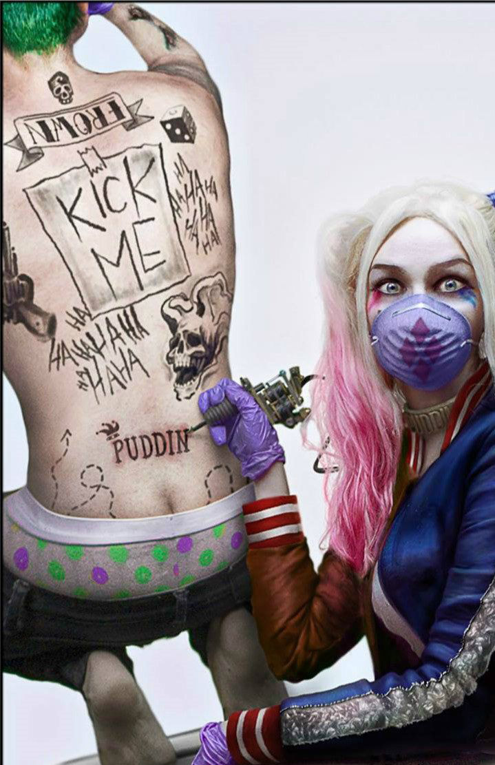 Jared Leto Joker Tattoos Full Set (Back) Digital Download